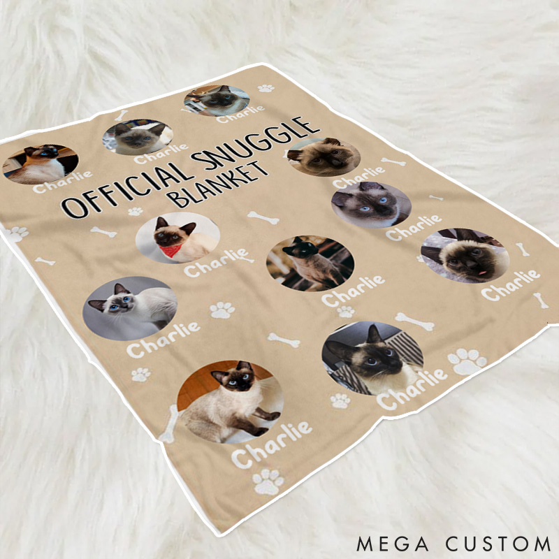 Personalized Pet Lover Official Pet Photo Throw Blanket
