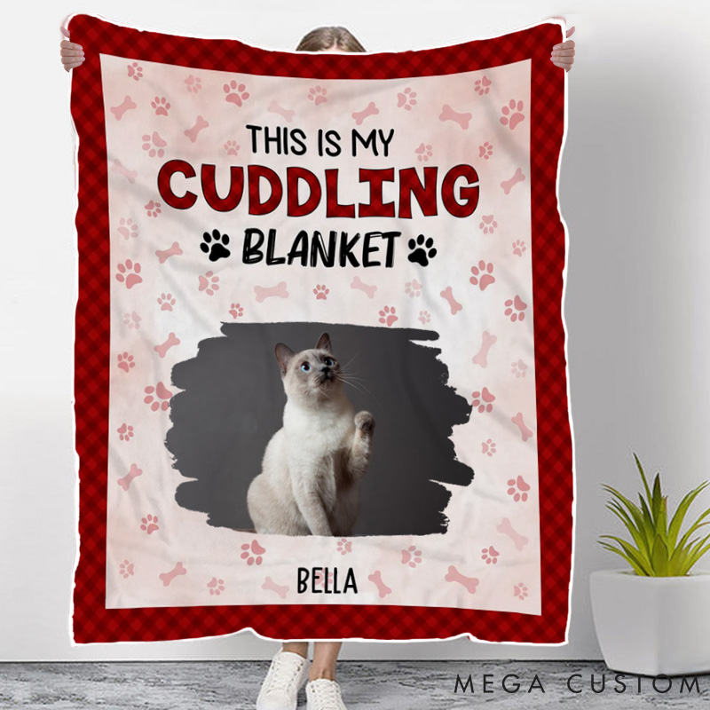 Personalized Pet Lover Our Baby Pets Cuddling Throw Blanket