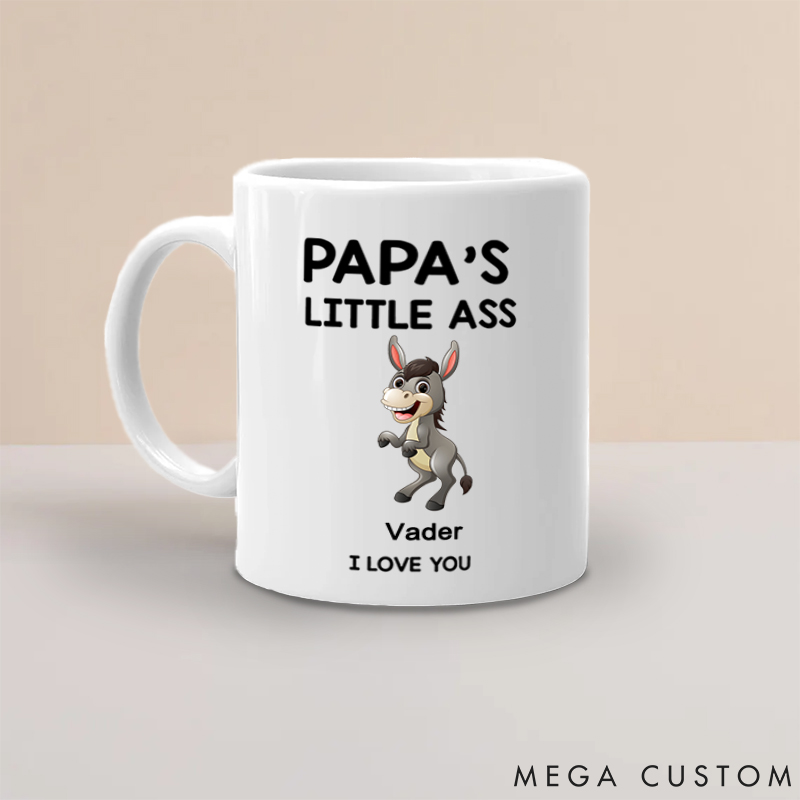 Personalized Pet Lover Papa's Little Donkeys Mugs