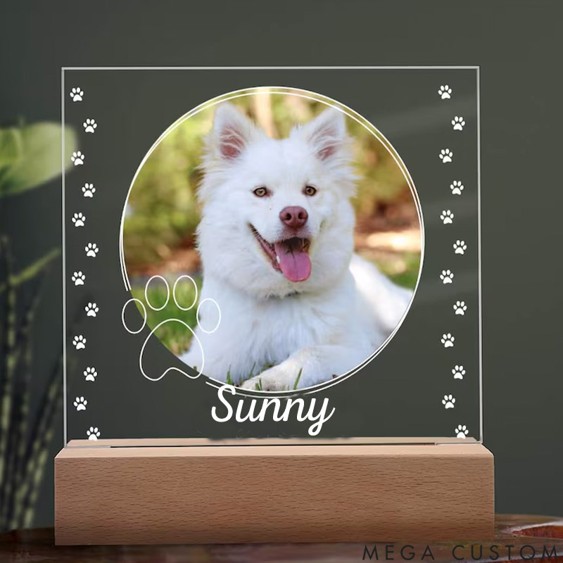 Personalized Pet Lover Paw Pet Light