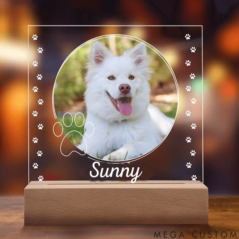 Personalized Pet Lover Paw Pet Light