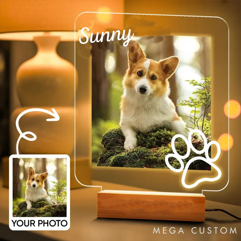 Personalized Pet Lover Pawprints Pet Light