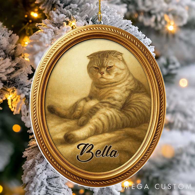 Personalized Pet Lover Paws in Heaven Christmas Ornament