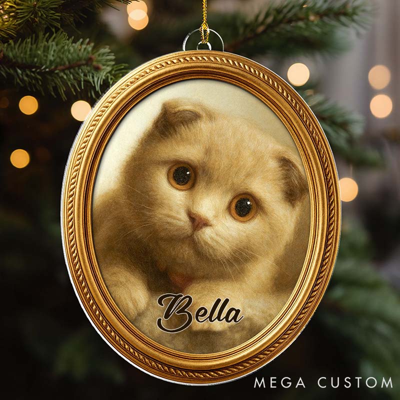 Personalized Pet Lover Paws in Heaven Christmas Ornament