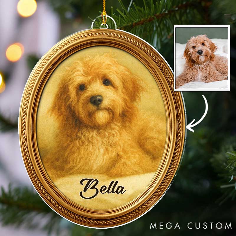 Personalized Pet Lover Paws in Heaven Christmas Ornament