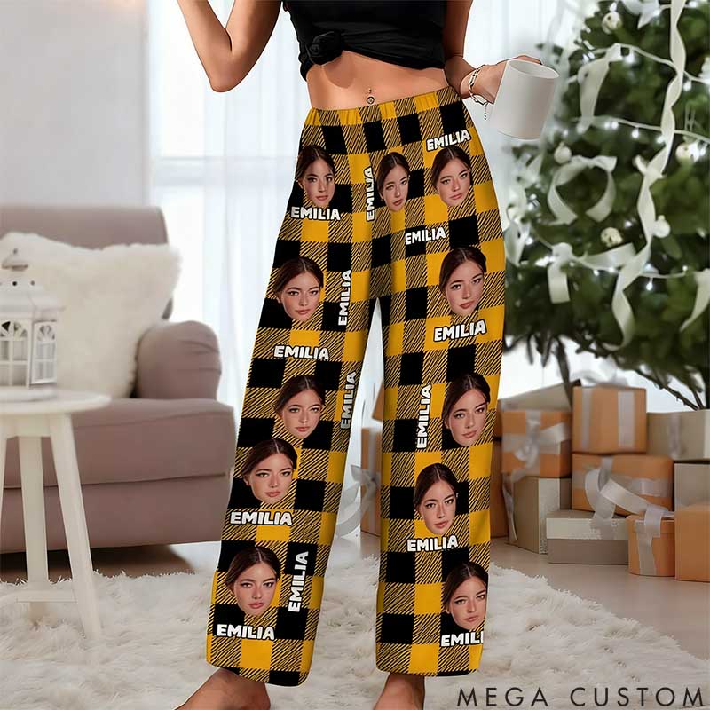 Personalized Pet Lover Personalized Plaid Avatar Pet Portrait Pajamas