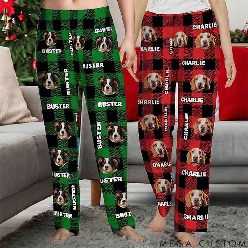 Personalized Pet Lover Personalized Plaid Avatar Pet Portrait Pajamas
