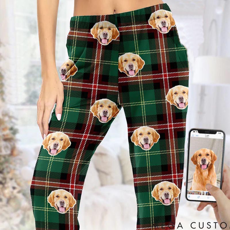 Personalized Pet Lover Pet Face with Your Pet's Adorable Photo Pajamas