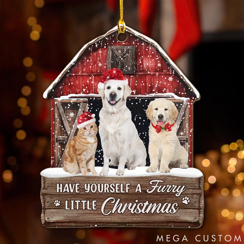Personalized Pet Lover Pet House Christmas Ornament
