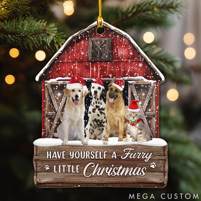 Personalized Pet Lover Pet House Christmas Ornament