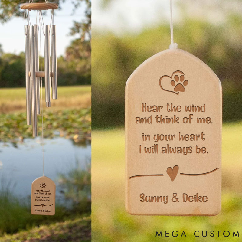 Personalized Pet Lover Pet Memorial Gift Wind Chime