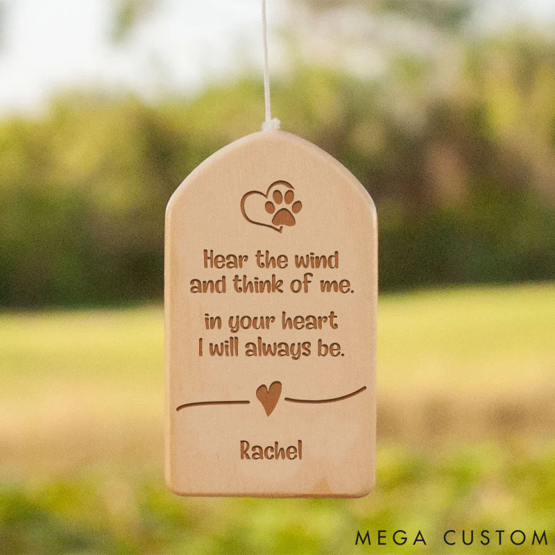 Personalized Pet Lover Pet Memorial Gift Wind Chime