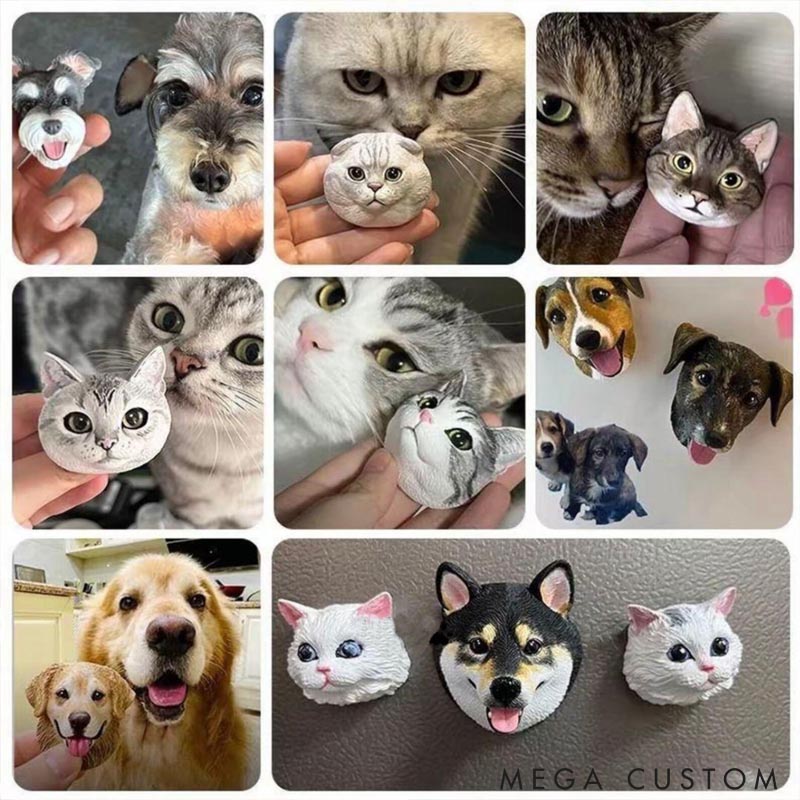Personalized Pet Lover Pet Photo Dog Cat Plaster Sculpture Car Diffuser