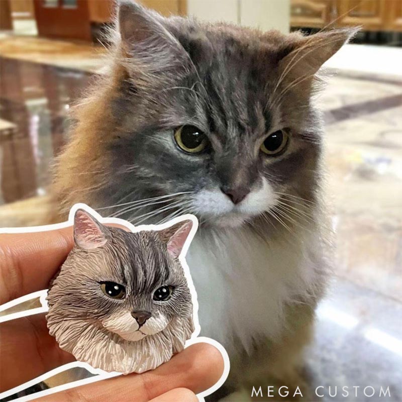 Personalized Pet Lover Pet Photo Dog Cat Plaster Sculpture Car Diffuser