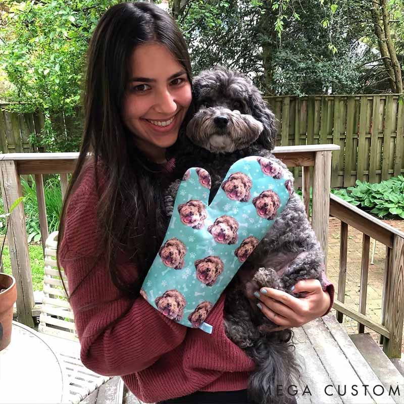 Personalized Pet Lover Pet Photo Put Your Cute Dog on Mittens