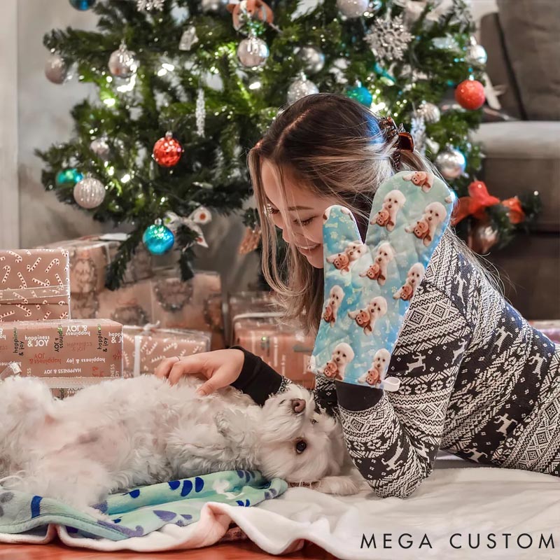 Personalized Pet Lover Pet Photo Put Your Cute Dog on Mittens