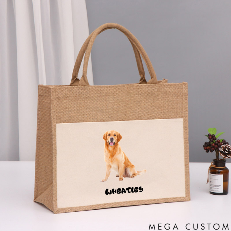 Personalized Pet Lover Pet Photos with Name  Azabu Tote Bag