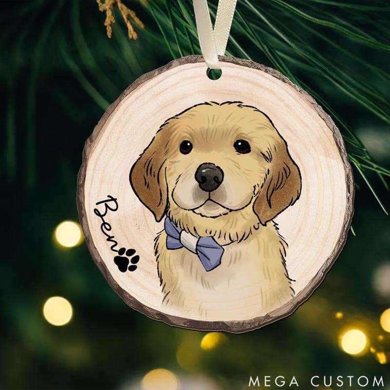Personalized Pet Lover Pet Portrait Christmas Ornament