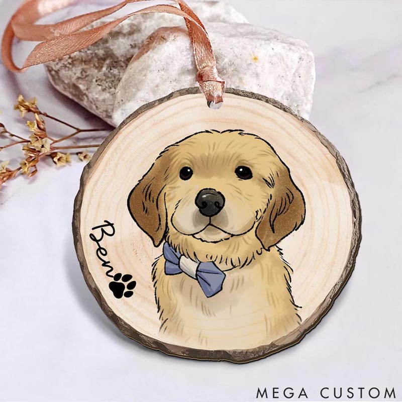 Personalized Pet Lover Pet Portrait Christmas Ornament