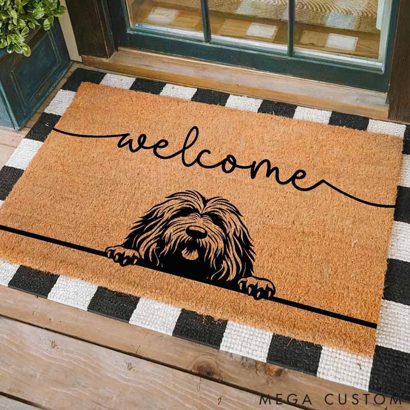 Personalized Pet Lover Pet Portrait Gift for Family Home Doormat