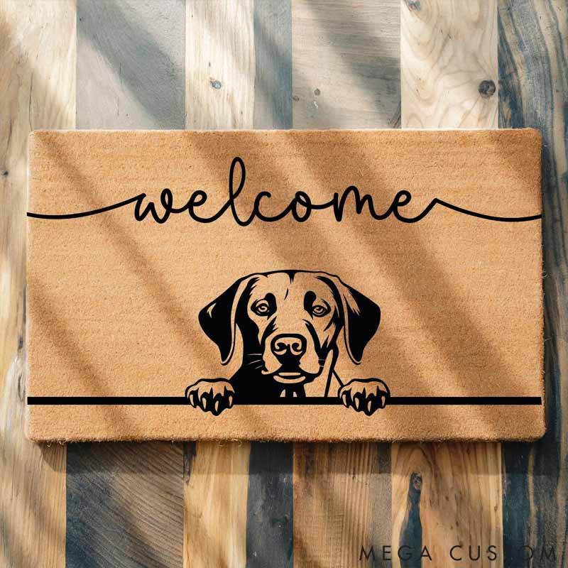 Personalized Pet Lover Pet Portrait Gift for Family Home Doormat