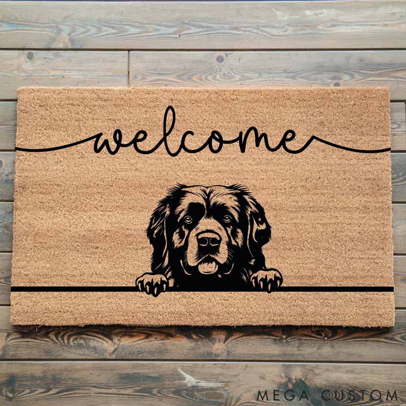 Personalized Pet Lover Pet Portrait Gift for Family Home Doormat