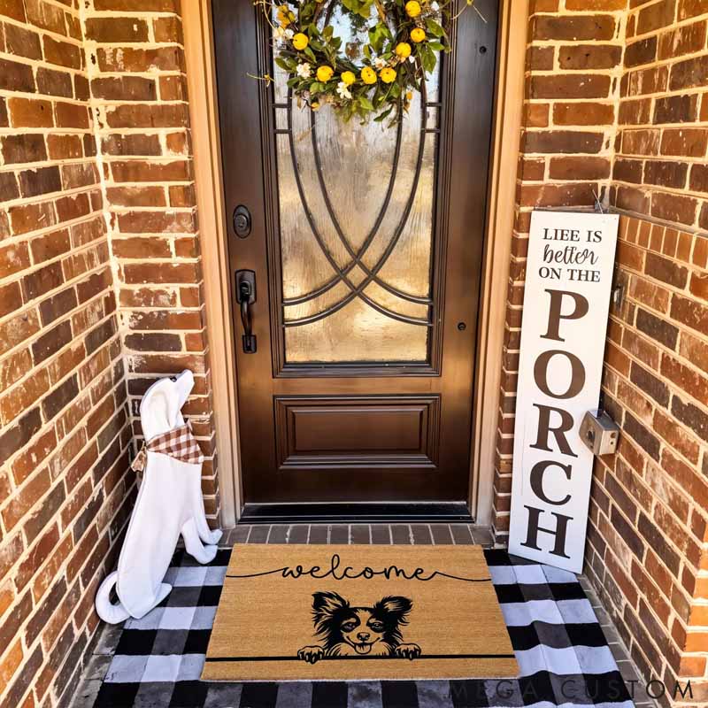 Personalized Pet Lover Pet Portrait Gift for Family Home Doormat