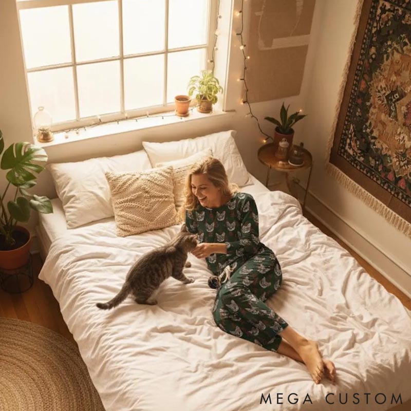 Personalized Pet Lover Pet Portrait Pajamas Christmas Family Matching