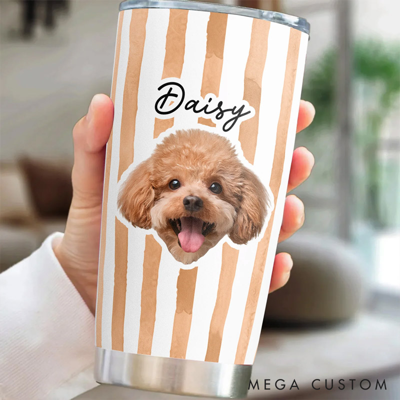 Personalized Pet Lover Pet Portrait Tumbler Cup Dog Lover Cat Lover Gift