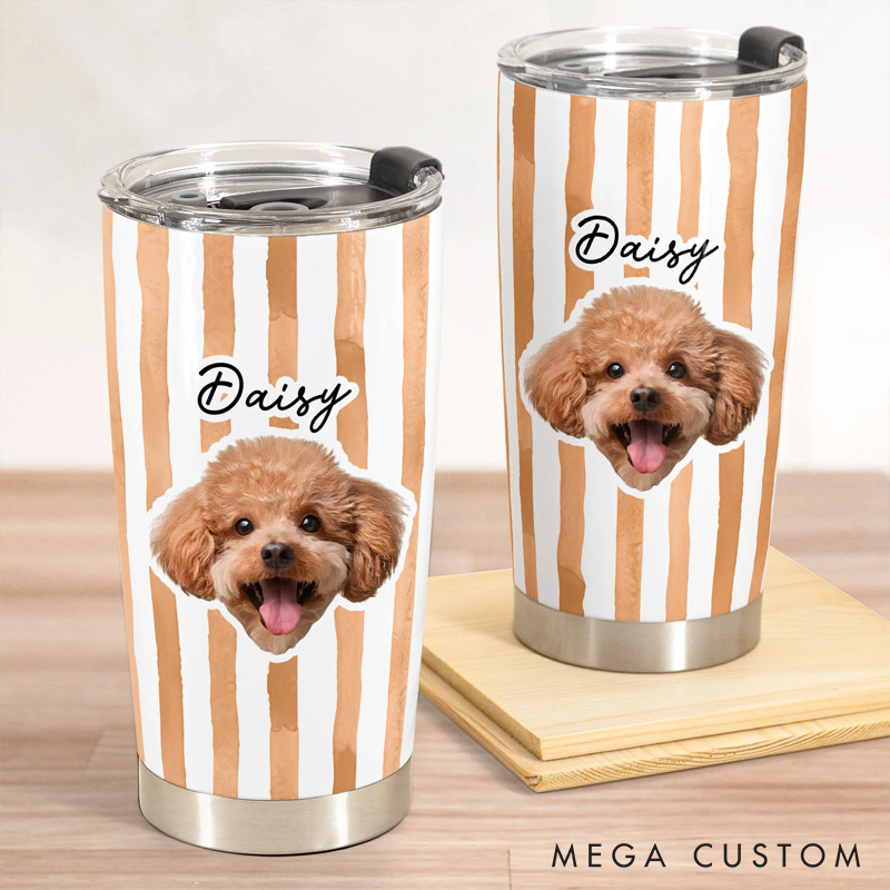 Personalized Pet Lover Pet Portrait Tumbler Cup Dog Lover Cat Lover Gift