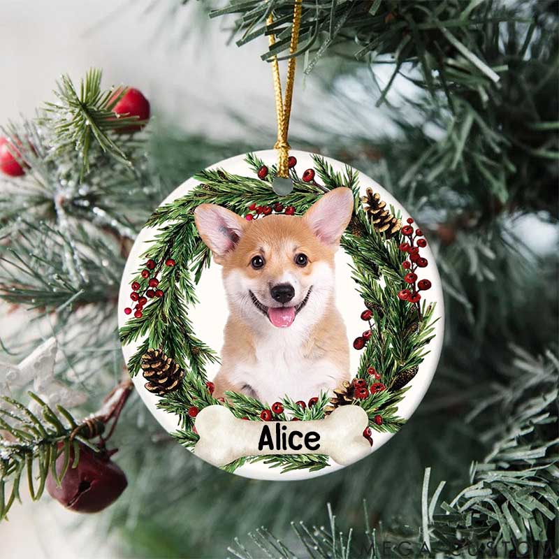 Personalized Pet Lover Photo Dog Cat Christmas Ornament