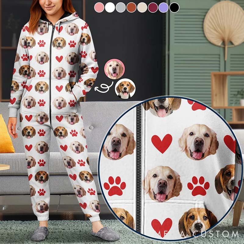 Personalized Pet Lover Photo Funny Dog Cat Pet Adult Onesie