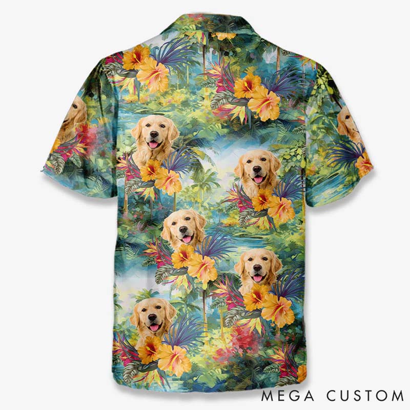 Personalized Pet Lover Photo Let the Summer Begin  Hawaii Shirts