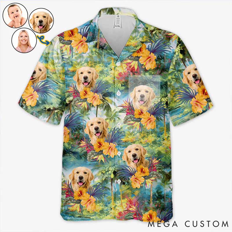 Personalized Pet Lover Photo Let the Summer Begin  Hawaii Shirts