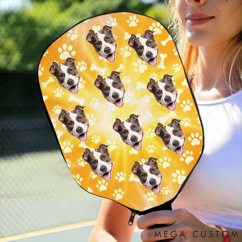 Personalized Pet Lover Photo Pickleball Paddle Cover