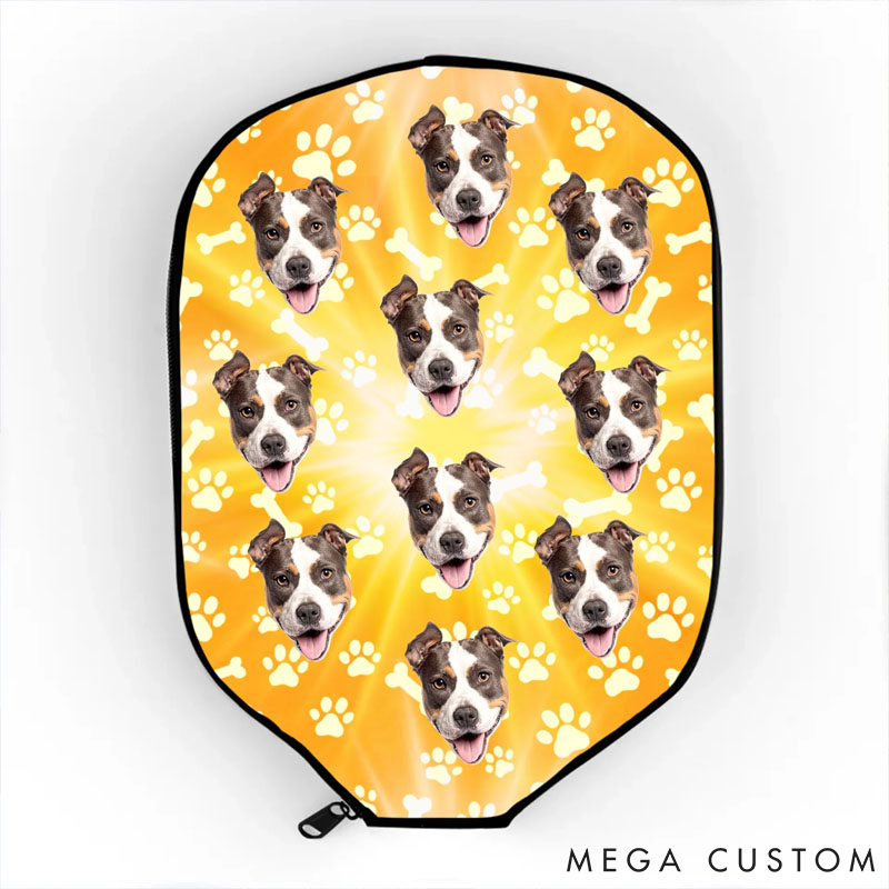 Personalized Pet Lover Photo Pickleball Paddle Cover