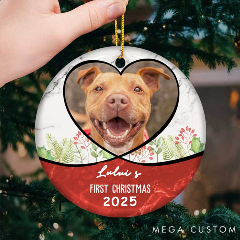 Personalized Pet Lover Puppy First Christmas Ornament