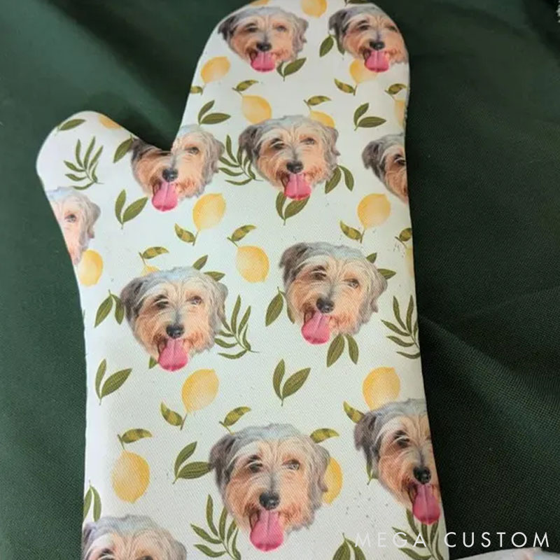 Personalized Pet Lover Put Your Cute Dog on Mittens