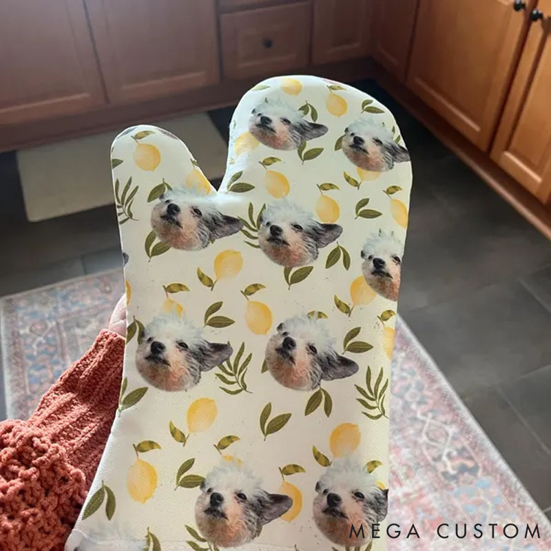 Personalized Pet Lover Put Your Cute Dog on Mittens