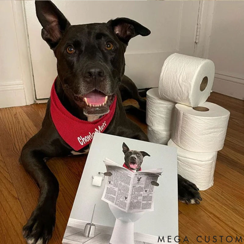 Personalized Pet Lover Restroom Pet Portrait