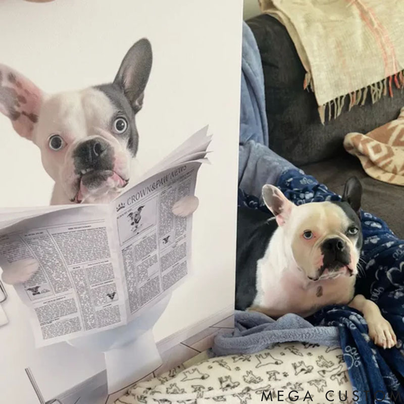 Personalized Pet Lover Restroom Pet Portrait