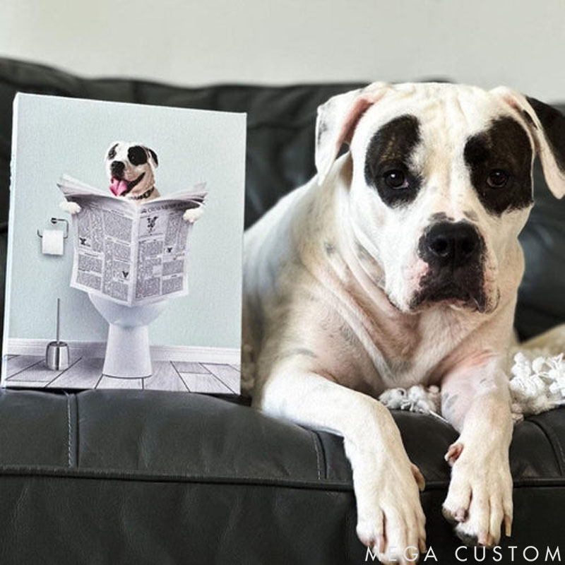 Personalized Pet Lover Restroom Pet Portrait