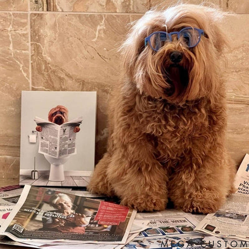 Personalized Pet Lover Restroom Pet Portrait