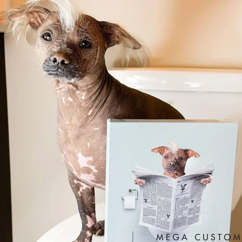 Personalized Pet Lover Restroom Pet Portrait