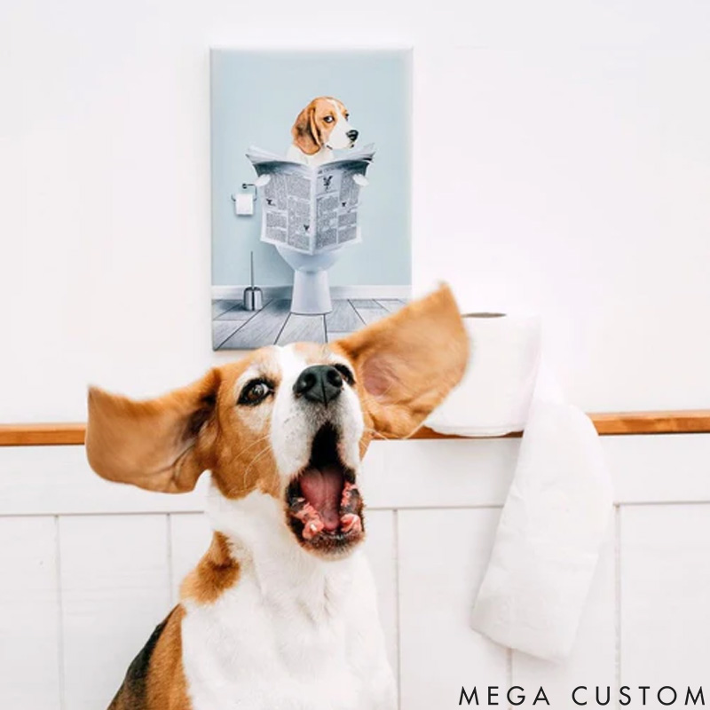 Personalized Pet Lover Restroom Pet Portrait