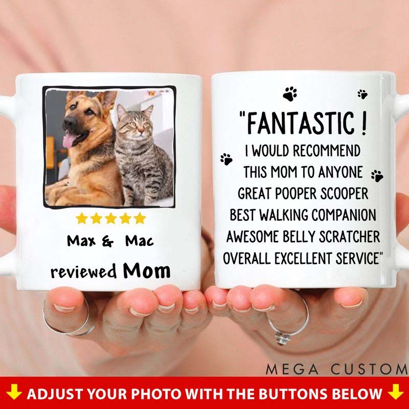 Personalized Pet Lover Reviewed Mom Mugs