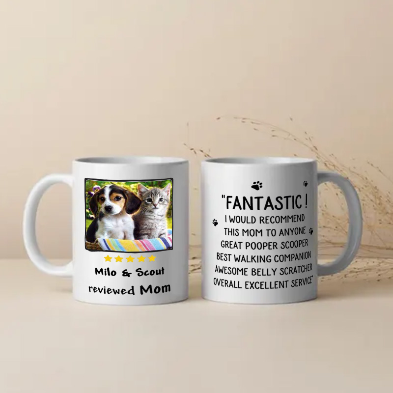 Personalized Pet Lover Reviewed Mom Mugs