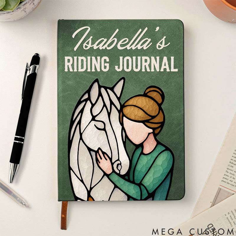 Personalized Pet Lover Riding Journal Leather Journal