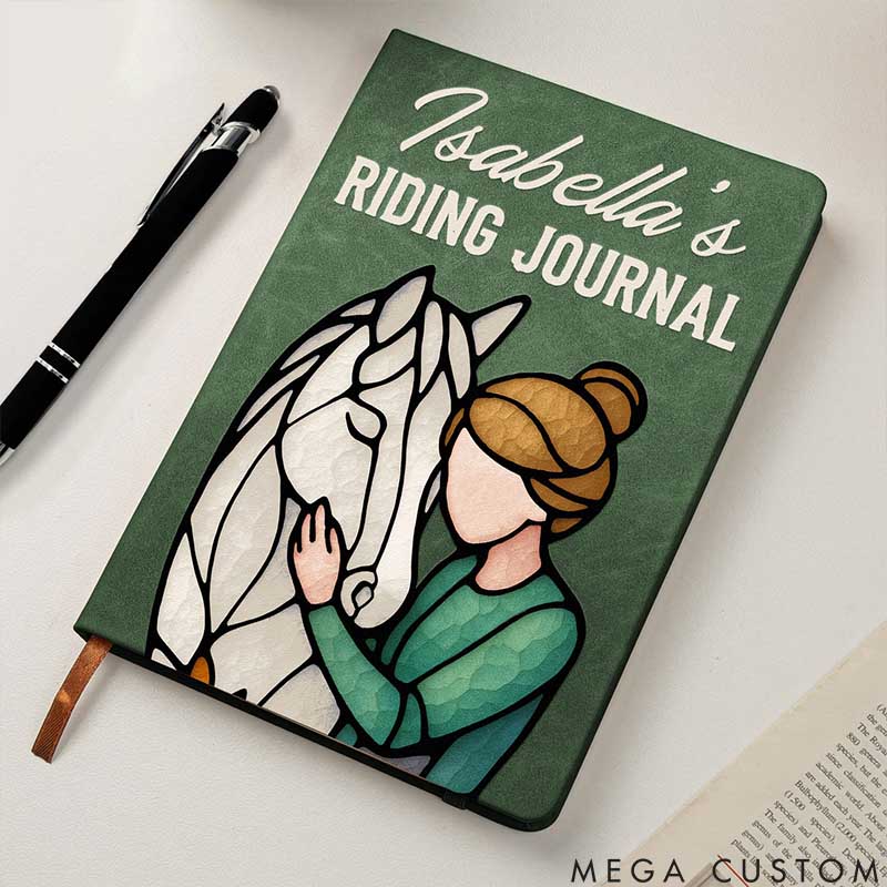 Personalized Pet Lover Riding Journal Leather Journal
