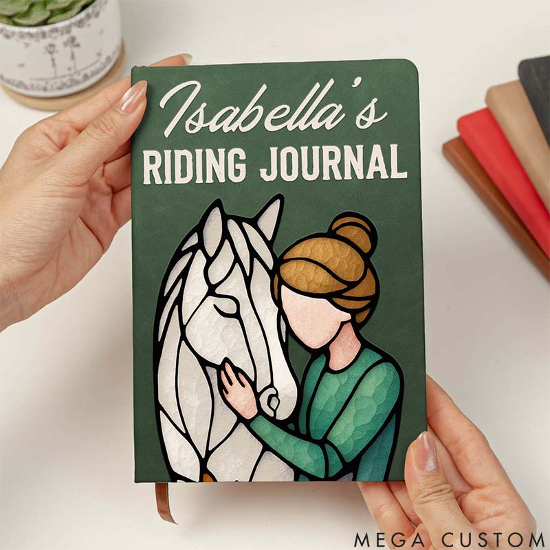 Personalized Pet Lover Riding Journal Leather Journal